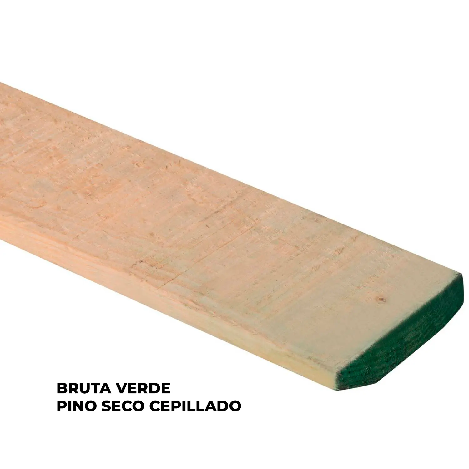 Tabla Tapa Canteada Bruta Verde 1" x 4" x 3,20 mts